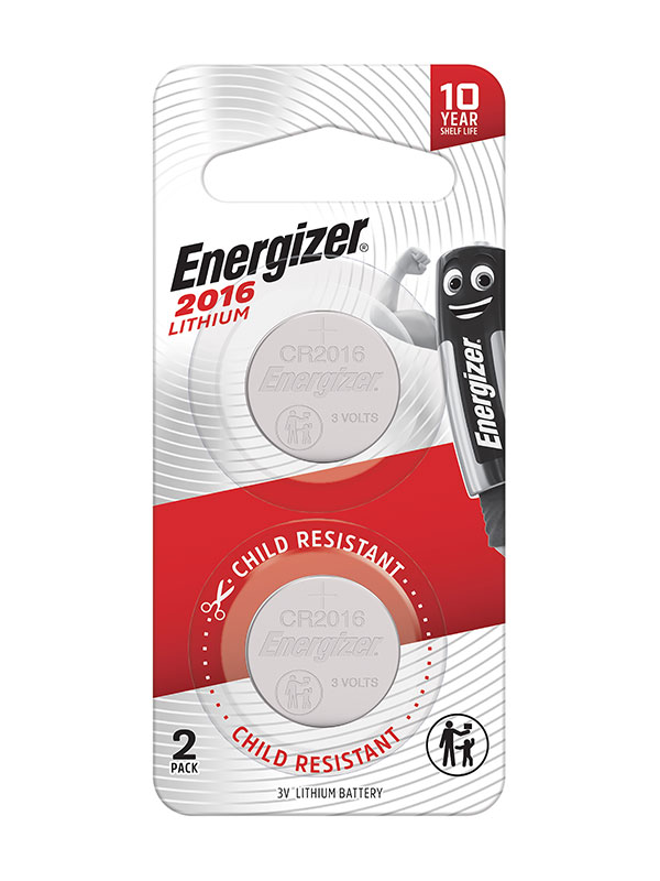 ENERGIZER ® LITHIUM COIN CR2016 BATTERIES